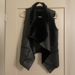 BLANKNYC faux leather Black vest size M